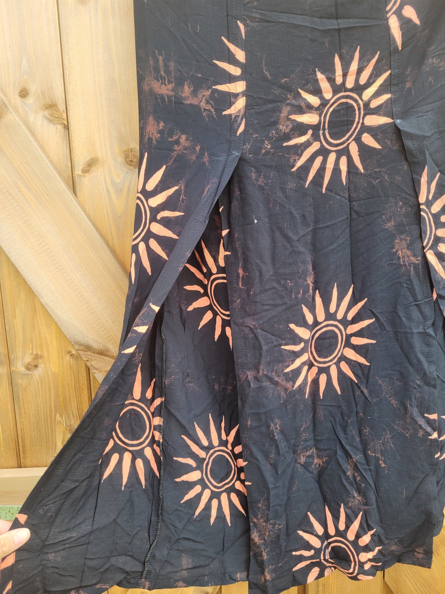 Block sun print skirt