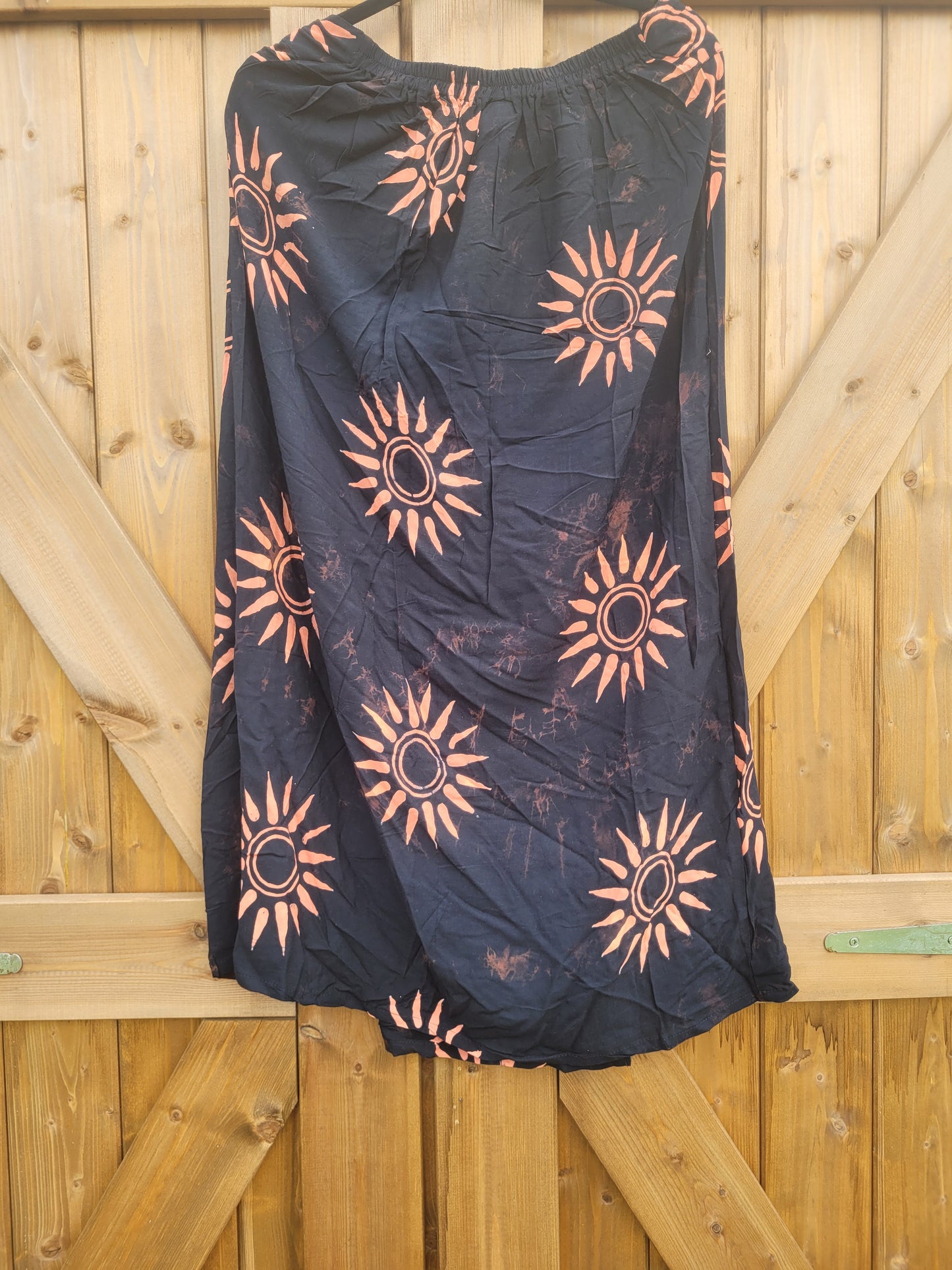 Block sun print skirt