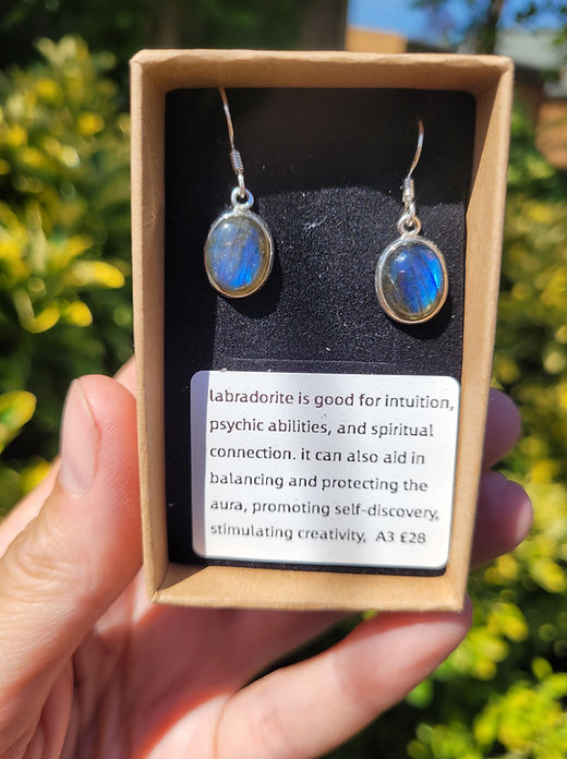 Labradorite drop earrings