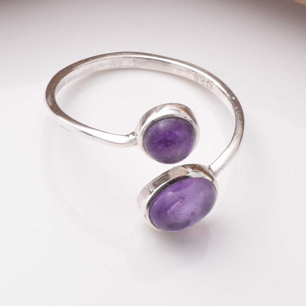 925 silver and amethyst ring