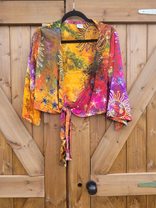 Celestial wrap top