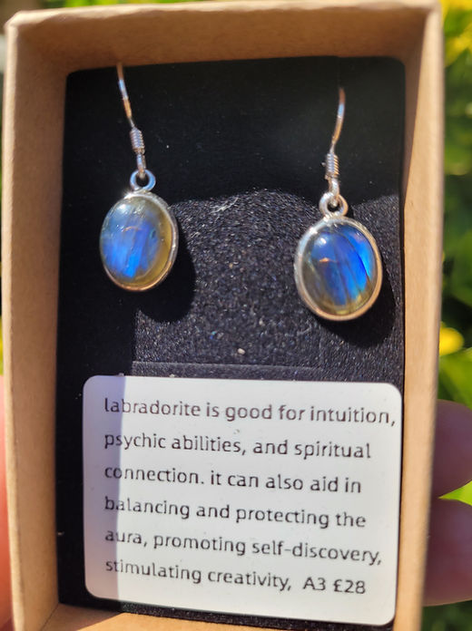Labradorite drop earrings
