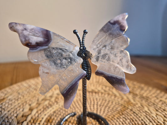 Cherry agate butterfly