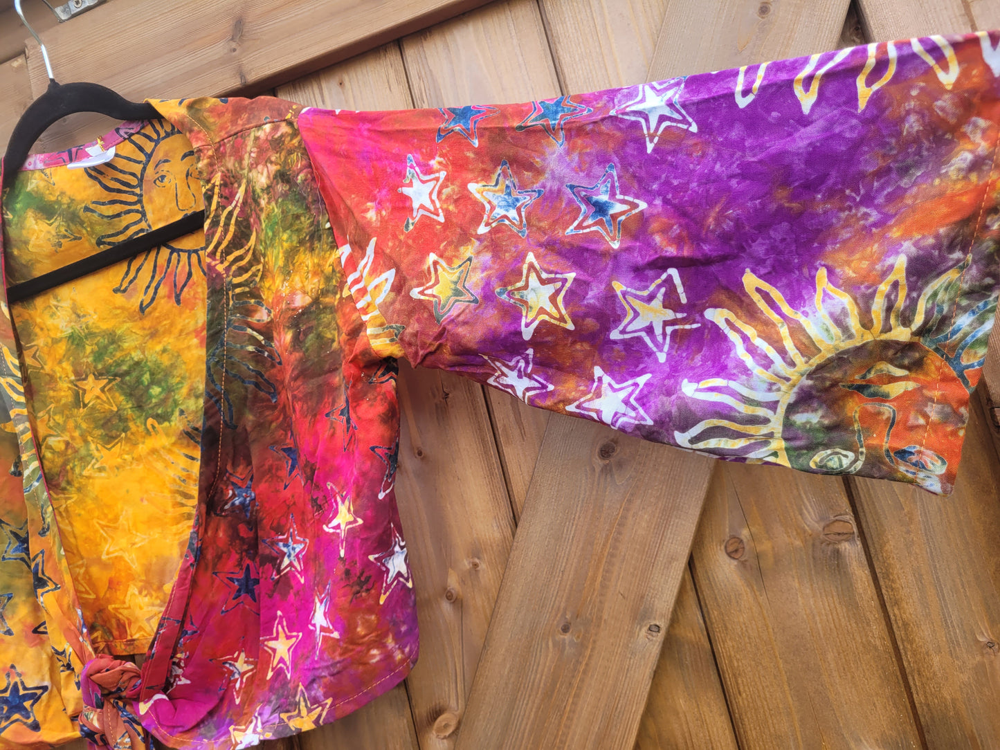 Celestial wrap top