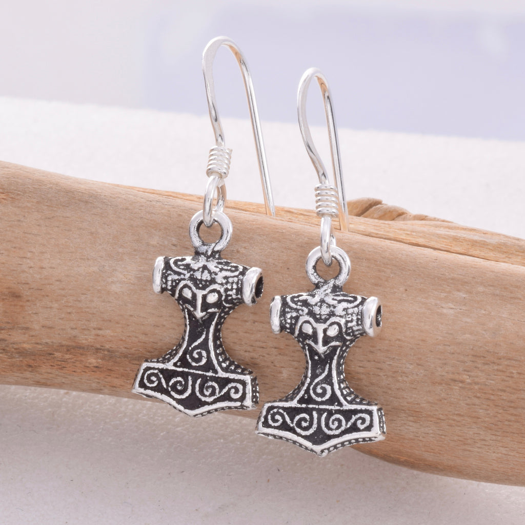Thors Hammer drop earrings