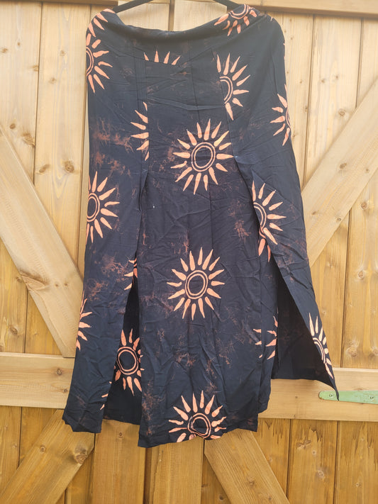 Block sun print skirt