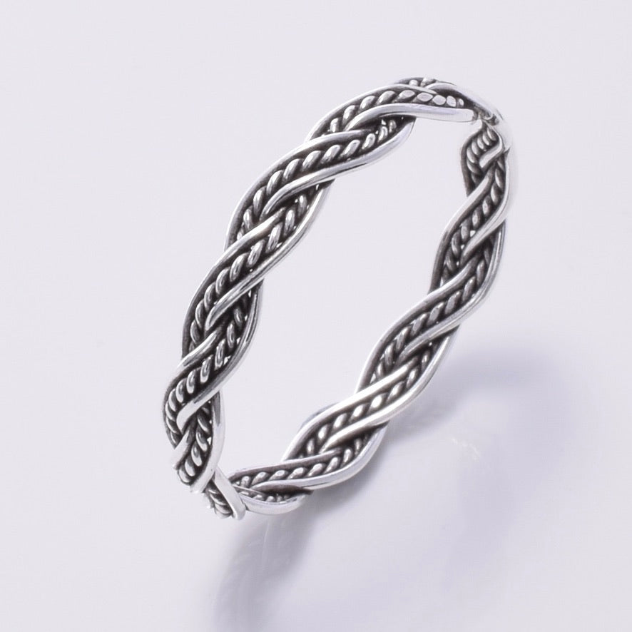 925 Silver braid ring