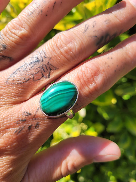 Malachite ring