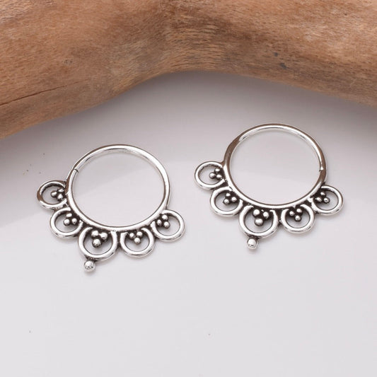 925 silver mandala earrings