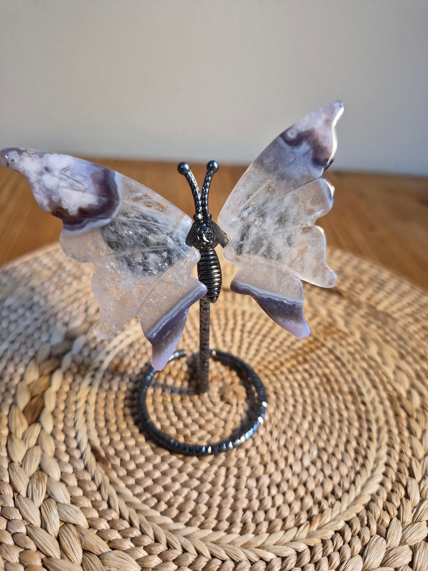 Cherry agate butterfly